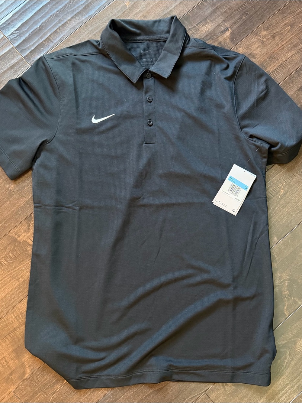 Nike Black Men’s Polo with White Swoosh